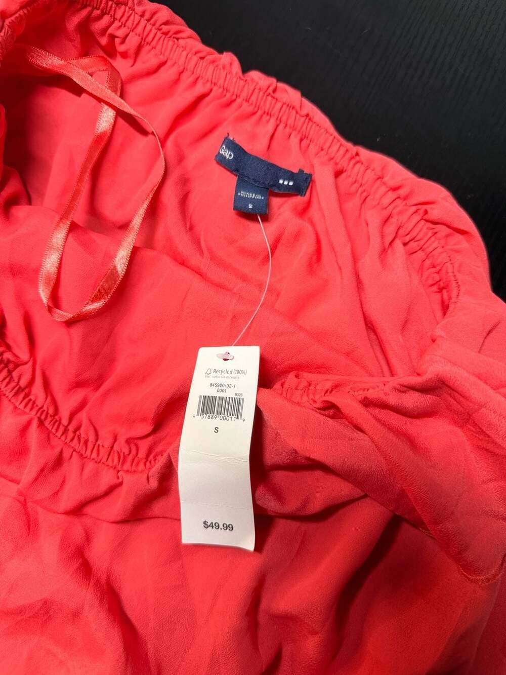 Gap Coral Strapless Ruffle Tulip Hem Dress Size S - Picture 2 of 2